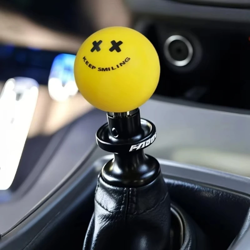 Keep Smiling Universal Round Ball Car Gear Shift Knob Manual Transmission Shifter Lever Head JDM Style Car Interior Modification 5