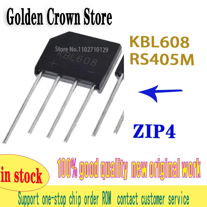 KBL608 KBL-608 6A 800V RS405M RS405 ZIP4 4A500V 10PCS/Lot