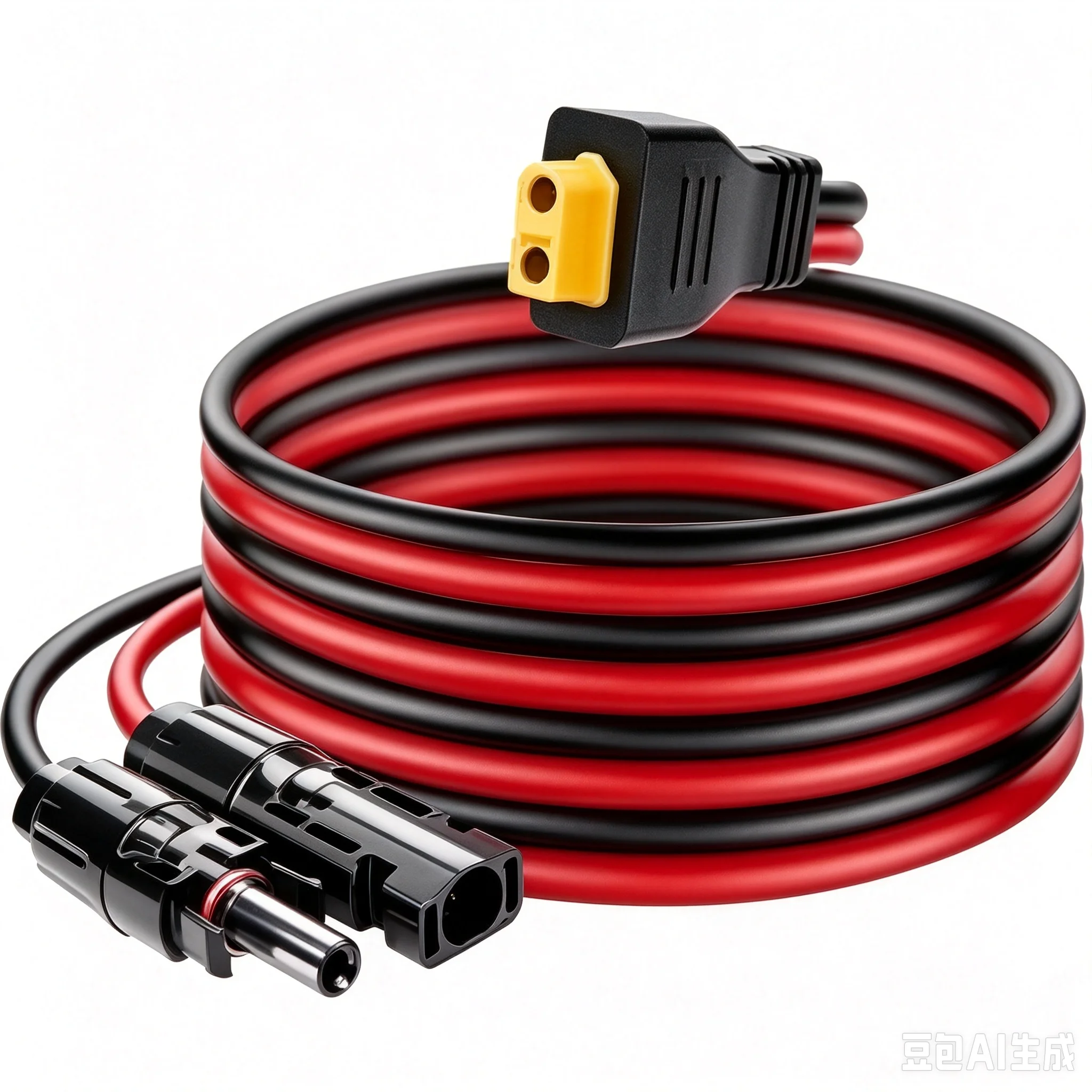 12AWG Molded XT60i / XT60 Female to MC-4 / M8 Power Adapter Cable for Solar Panel Portable Power Station