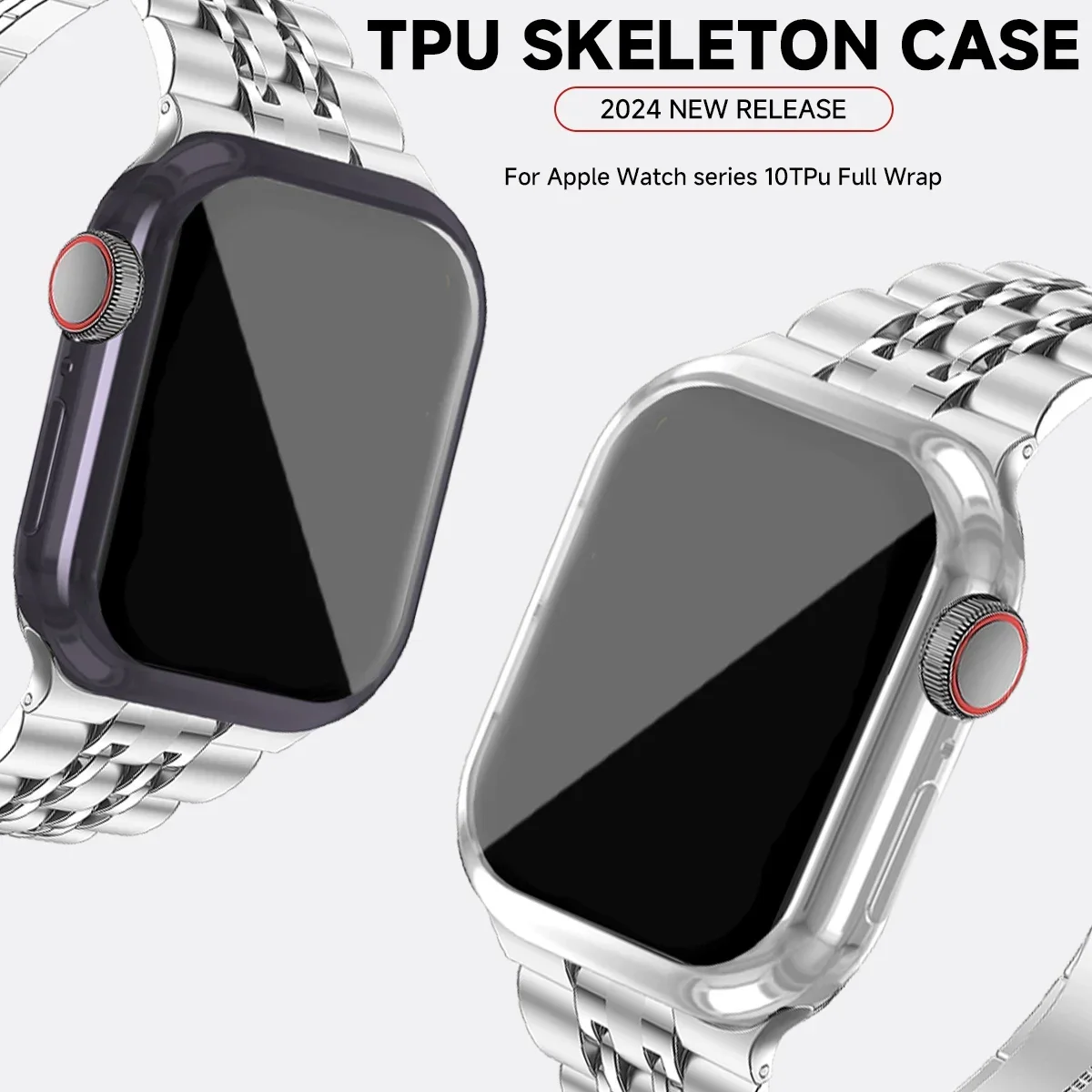 TPU Case for Apple Watch 10 46mm 42mm Cover Screen Protector for Iwatch Series 9 8 7 6 5 45mm 41mm 44mm 40mm Anti-scratch Bumper