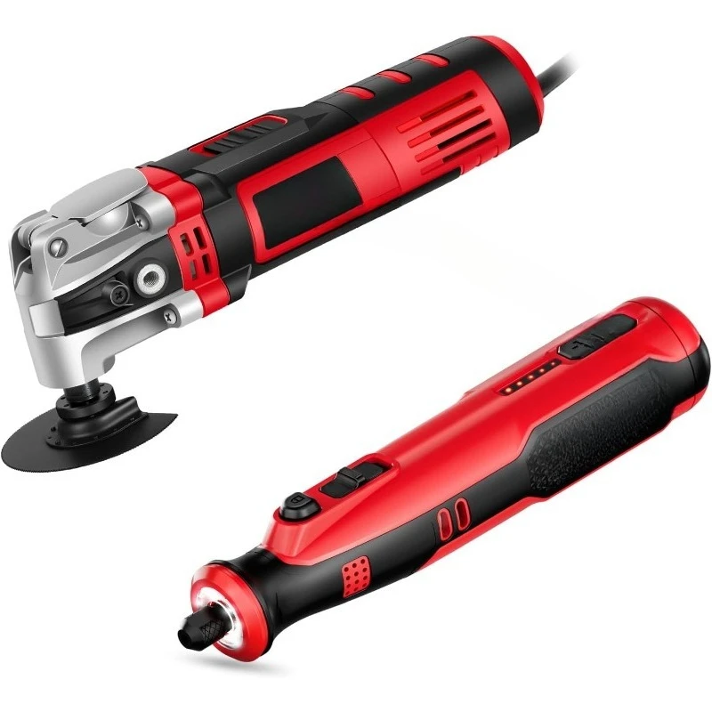 

3.5-Amp Oscillating Tool, 13pcs Oscillating Tool Accessories Bundle with 8V Cordless Rotary Tool, 60 Pcs Rotary Tool