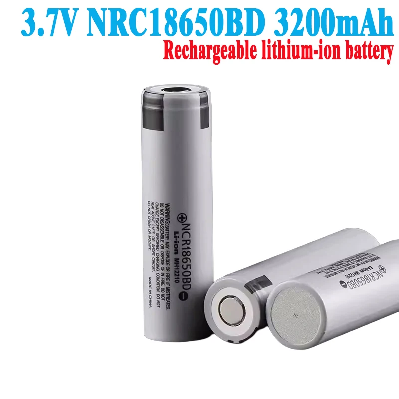 

NRC18650BD High Quality 18650 3.7V 3200mAh Li-ion Rechargeable Battery, True Capacity for Flashlight Bluetooth Speaker