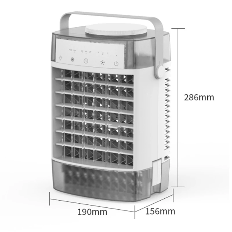 Aire acondicionado portátil, mini aire acondicionado personal evaporativo, ventilador de refrigeración por agua para habitación, coche