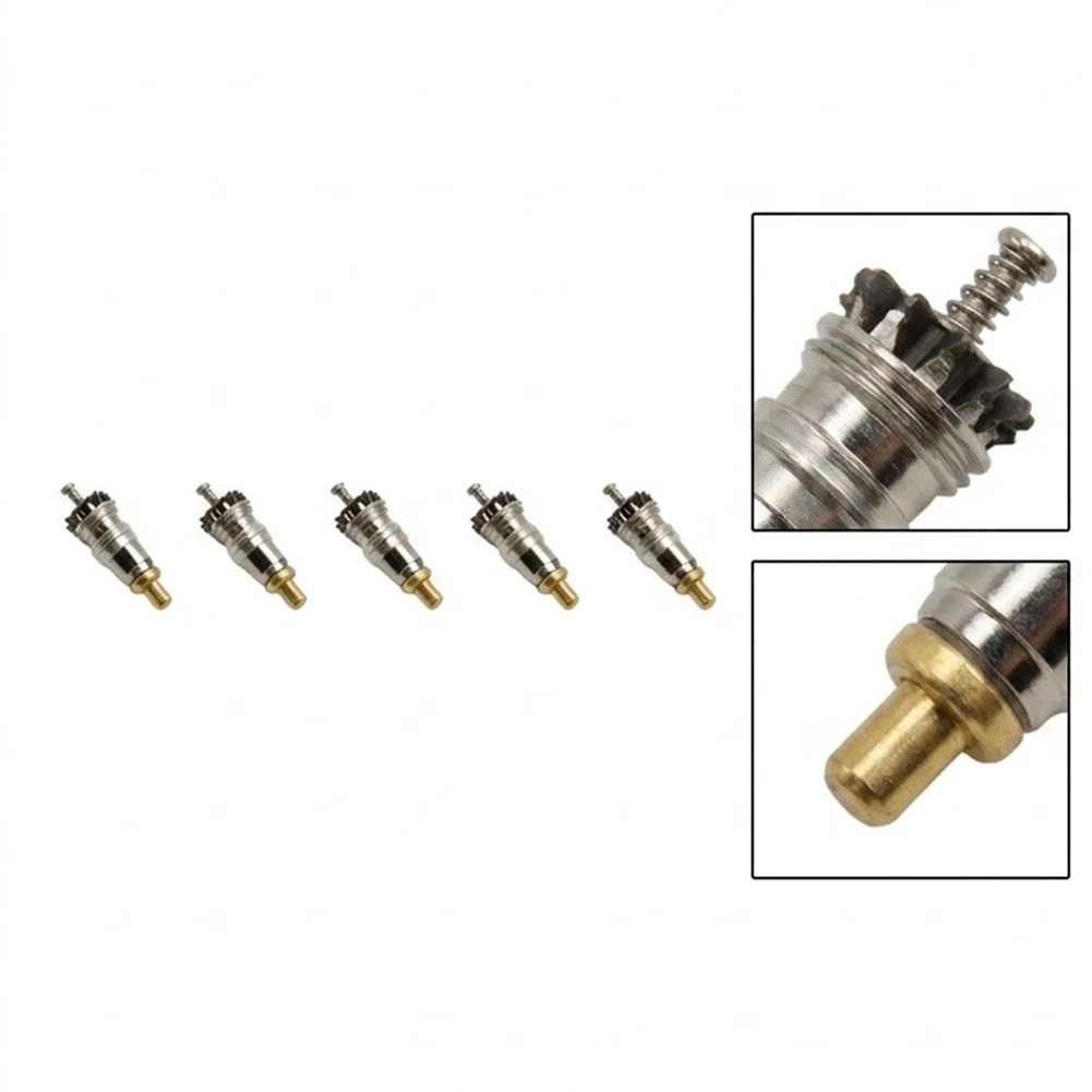 10 Pack R410A Brass Valve Cores Copper AC Charging For Stem For Air Conditioning Refrigeration Repair For Service Parts HVAC Too