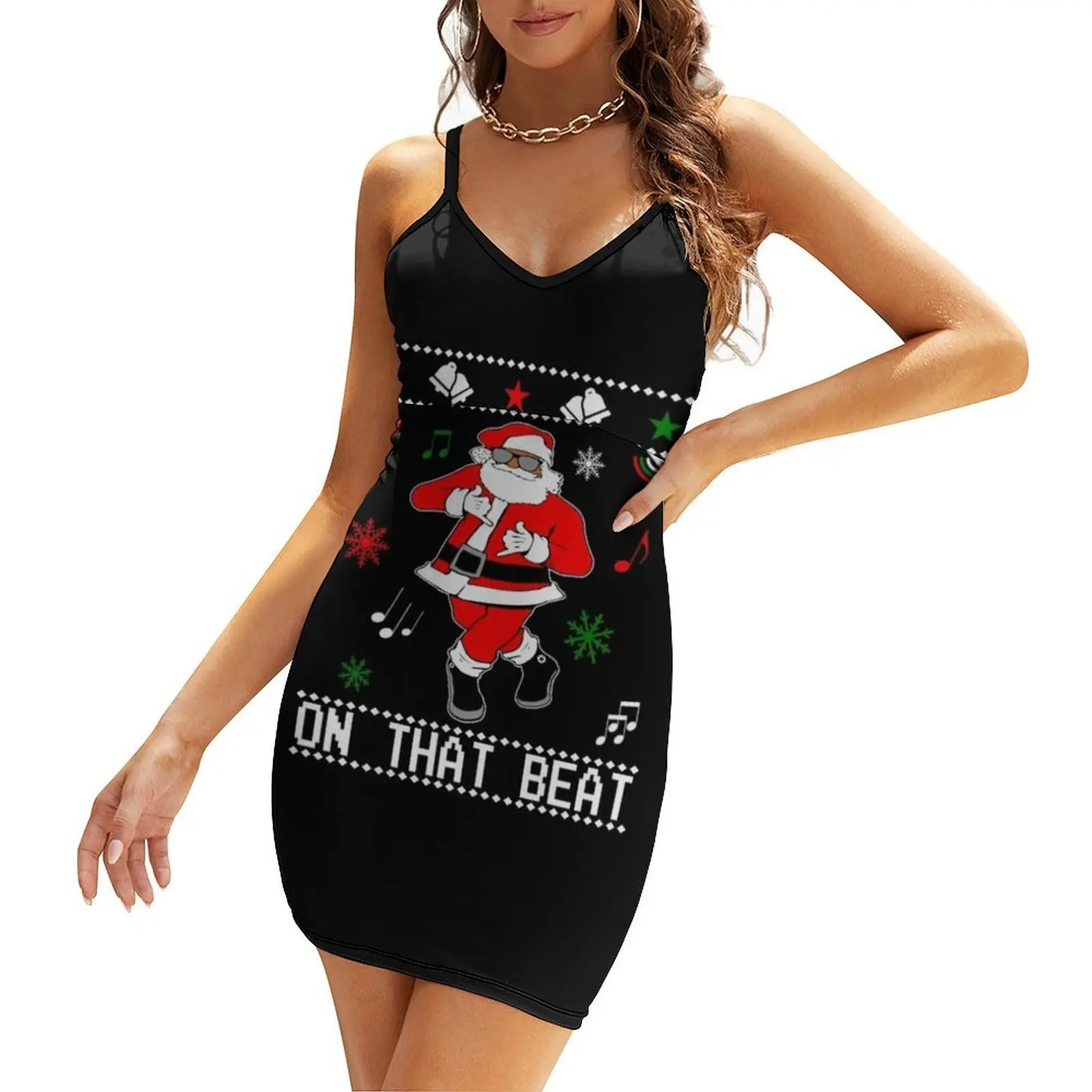 

Black Santa Ju Ju Dance Sling Dress birthday dress for women Woman clothing luxury women's party dress evening prom