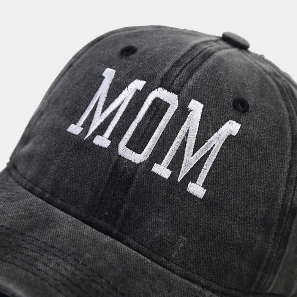 Apparel Accessories Creative Dad and Mom Baseball Cap Denim Cotton Sunscreen Hat Hip Hop Solid Color Sun Hat Summer 4