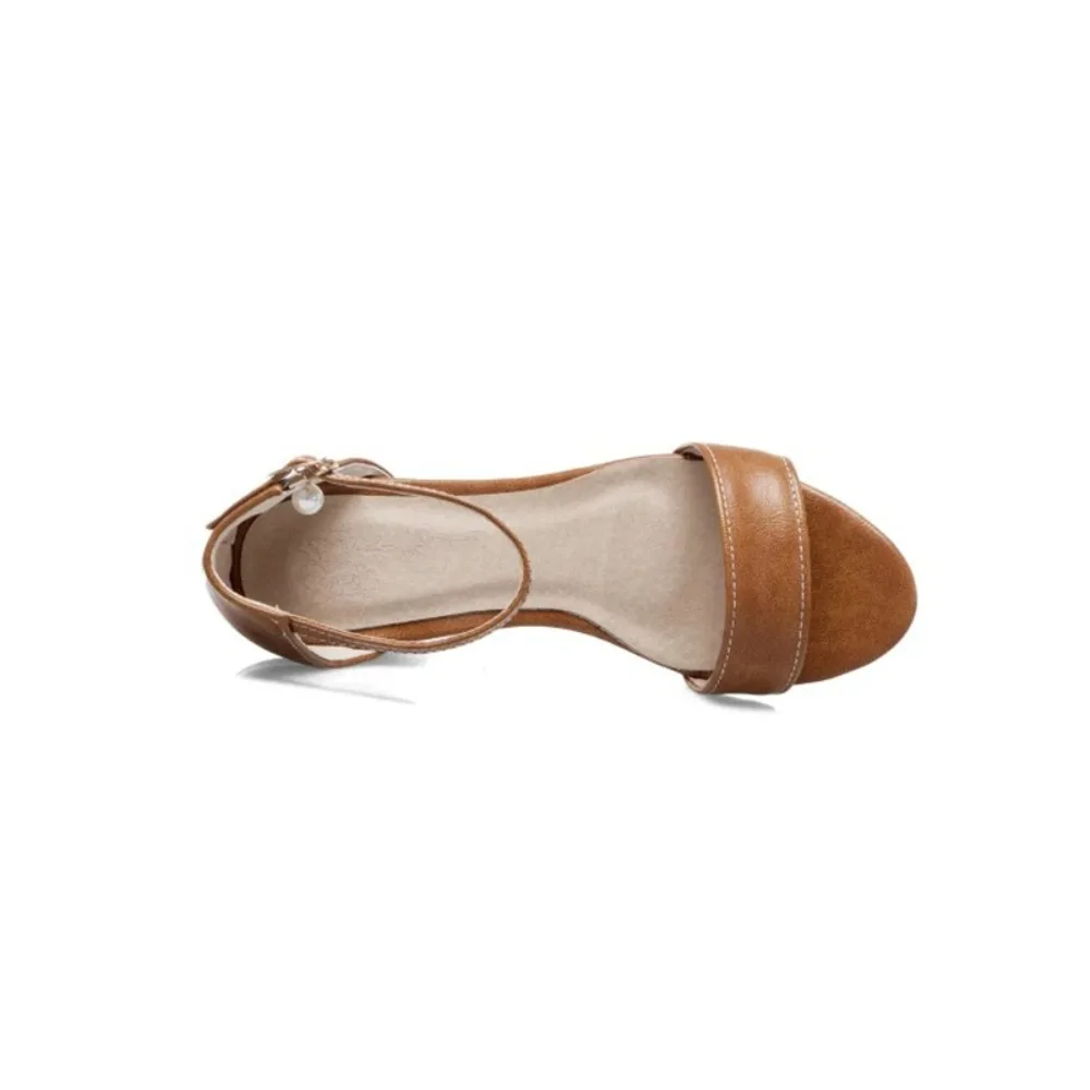 BLXQPYT Reale Sandalias Mujer Grande Formato 32-50 Scarpe Da Donna Sandali Degli Alti Talloni Sapato Feminino Estate Stile Chaussure Femme t8611