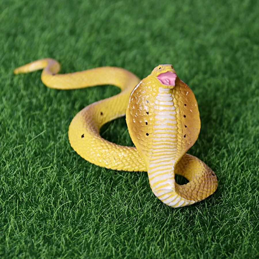 โมเดลสัตว์ป่าเหมือนจริง งูเห่า งูหลาม งูพยาธิ งูบัว งูป่า ของตกแต่งงานปาร์ตี้