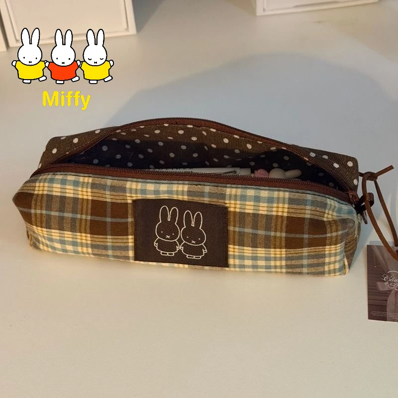 Image of Kawaii Anime Miffy Kaninchen Stiftetui Niedliches Cartoon-Mädchenherz Großes Fassungsvermögen Schüler-Schreibwaren Einfache Tragbare Aufbewahrungstasche