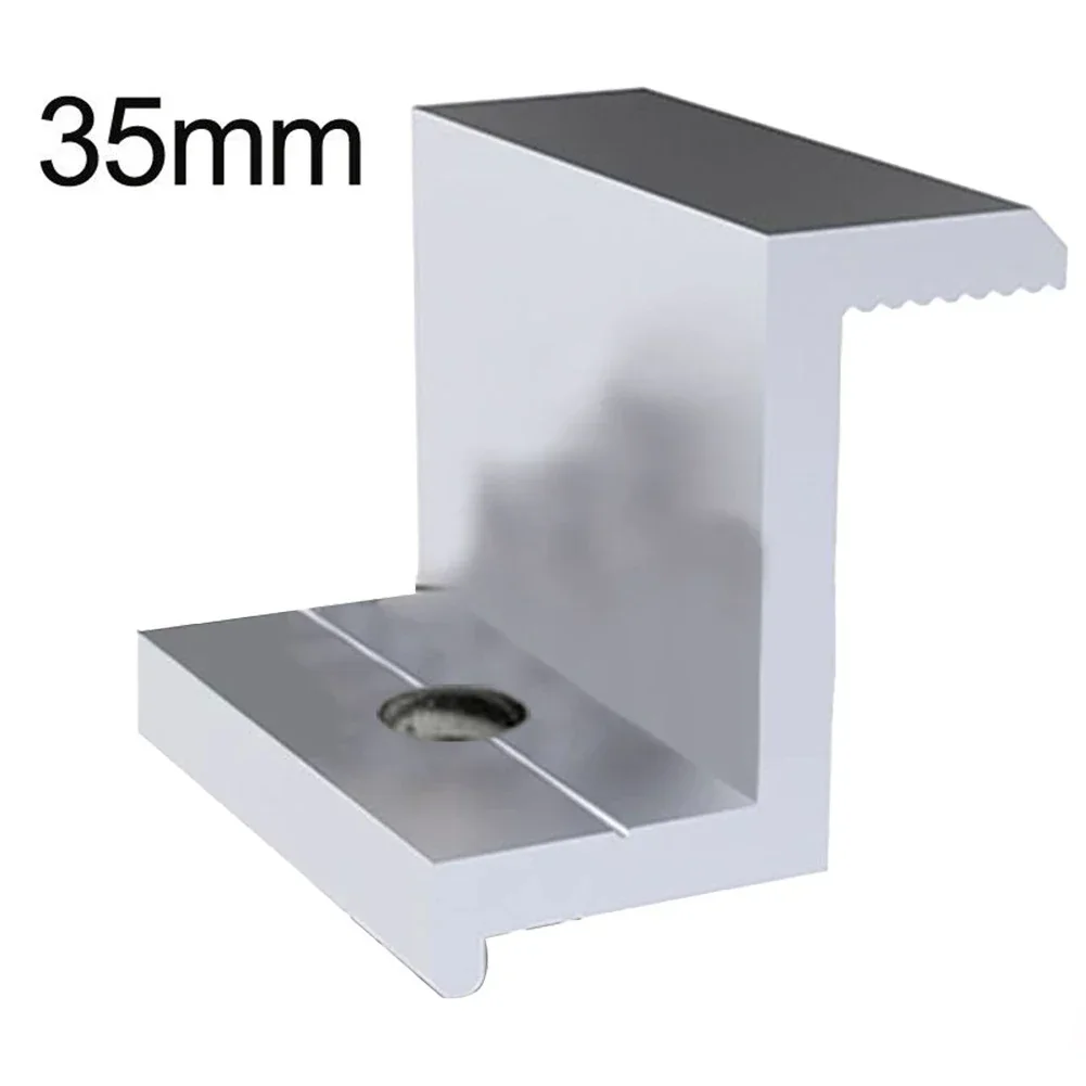 10Pcs Solar Panel Mounting Brackets Photovoltaic Solar Panel Racking Mounts  Accessories PV End Clamp Z Bracket Aluminum Alloy