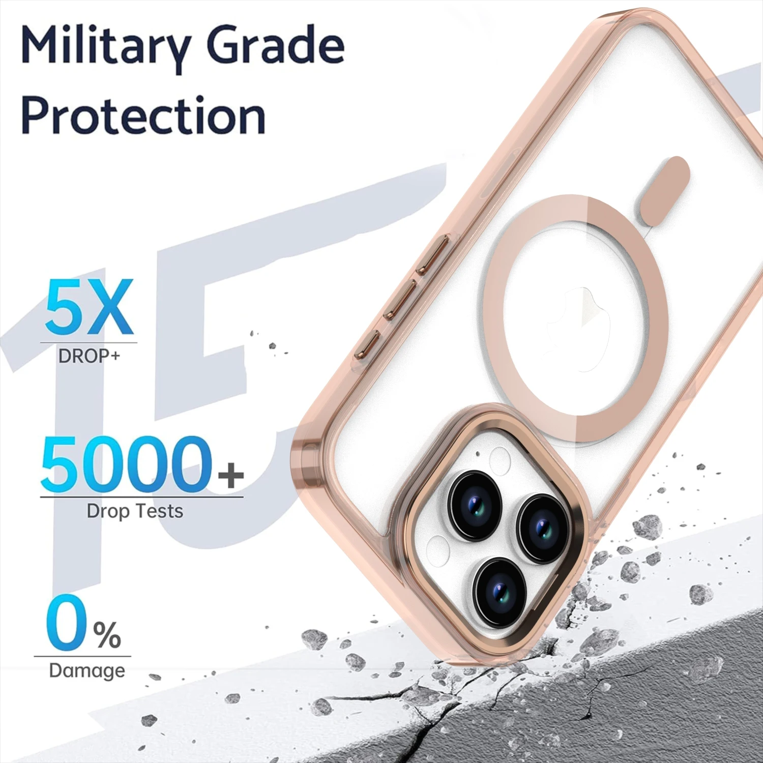 High hardness Magnetic For Magsafe Metal Lens Buttons Clear Case For iPhone 16 Pro Max 15 Pro Max 14 Pro 13 12 11 Protect Cover