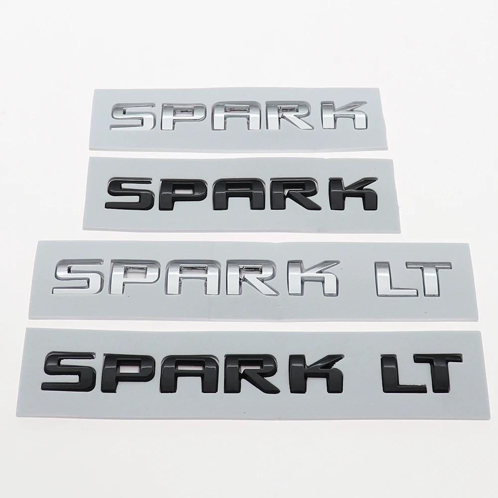 1PC 3D ABS Car Letter Logo Sticker Tail Bumper Badge Auto Rear Trunk Emblem Decals Accessories For SPARK LT XFL