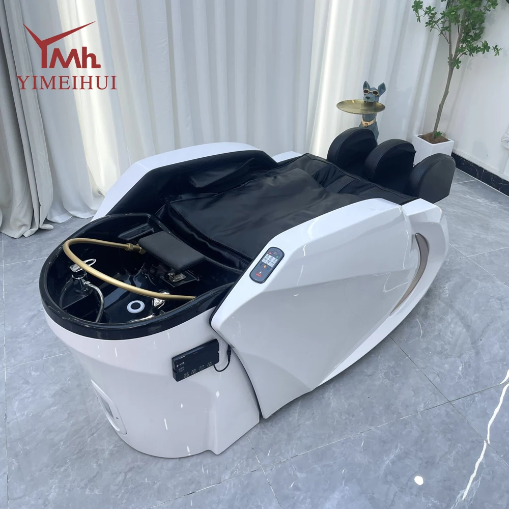 Japanese-Style Synthetic Leather Shampoo Bed Modern Design Electric Body Steamer for Spa Water Circulation Head Massage - Image 2