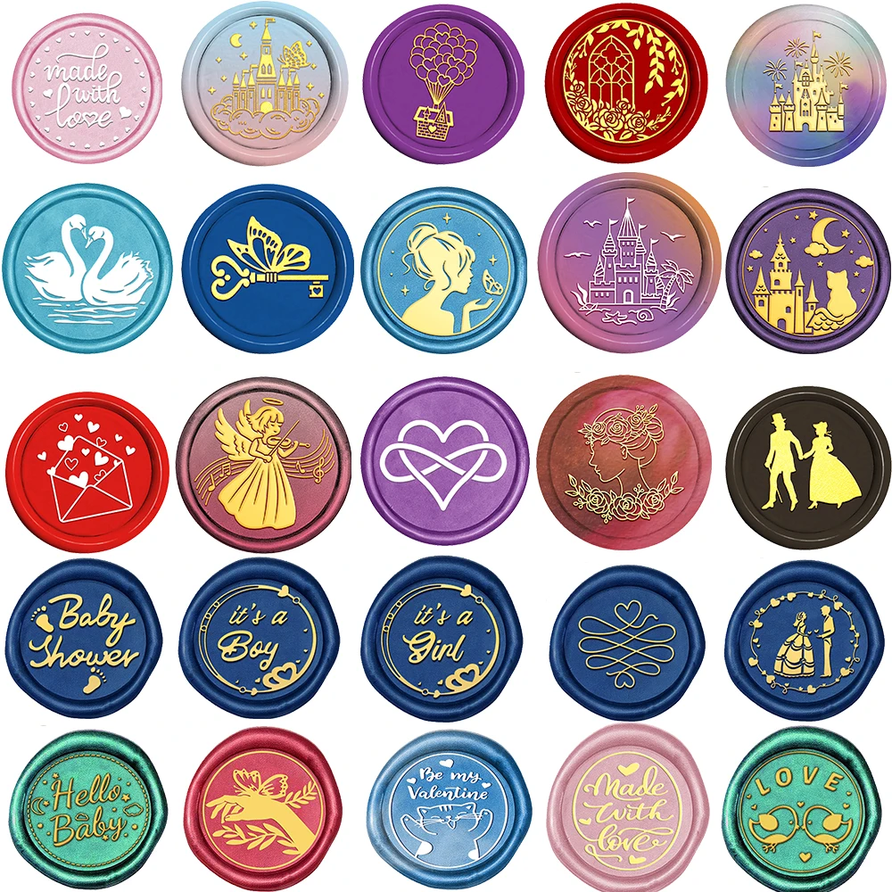 발렌타인 데이 연인 성 헬로 베이비 왁스 도장 스탬프, DIY 공예 용품, 스크랩북 크리스마스 청첩장 장식 