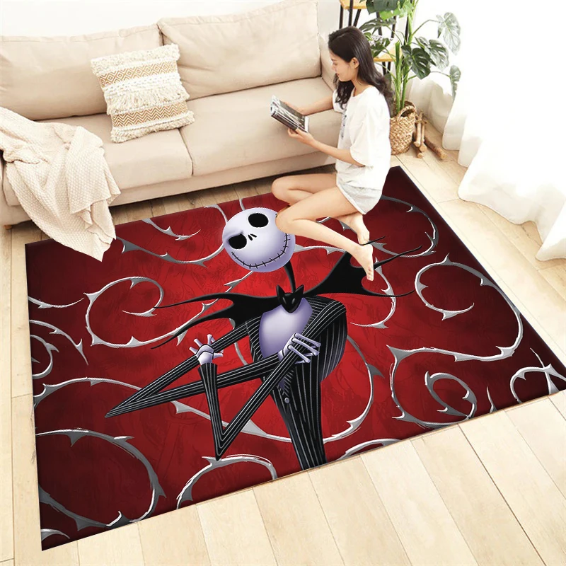 The Nightmare Before Christmas Carpet HD Printed Rug for Living Room Bedroom Decoration Kitchen Crawling Picnic Camp Mat