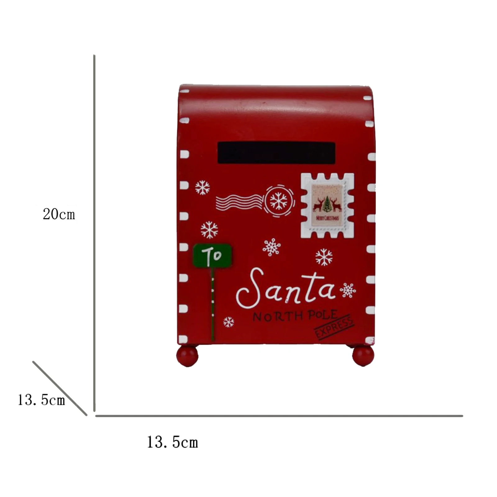 Xmas Delivery Mailbox Christmas Letter Box Christmas Decoration Mailbox for Garden Front Door Wedding Party Decoration