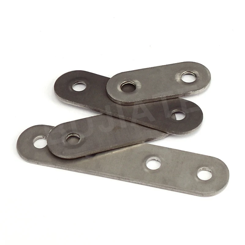 Conector de código de ángulo de acero inoxidable soporte de cama caliente fijo pieza recta código de ángulo Conector recto de una pieza