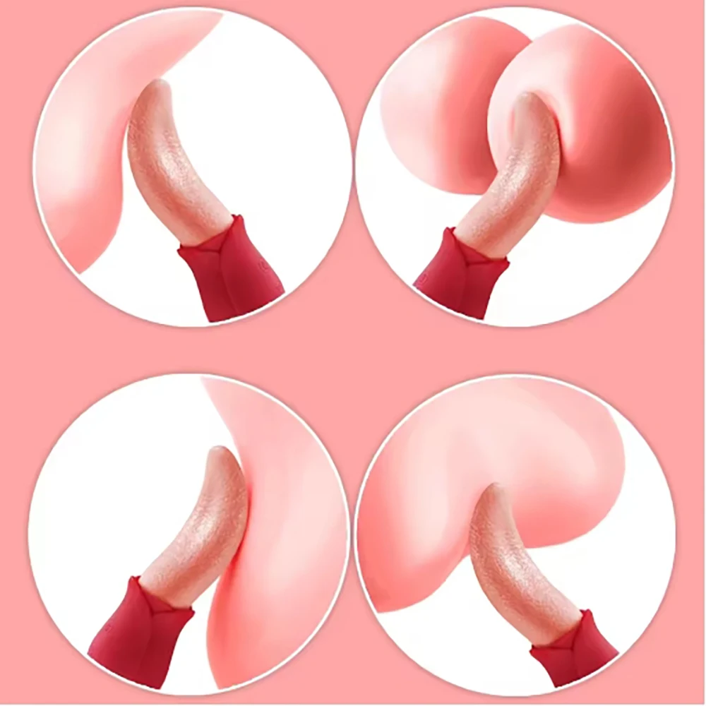 Vibrador Rosa com Língua para Adultos, Produto Sexual para Casais Femininos, Estimulador Clitoriano e Vaginal, Brinquedo Sexual Vibrante para Lésbicas