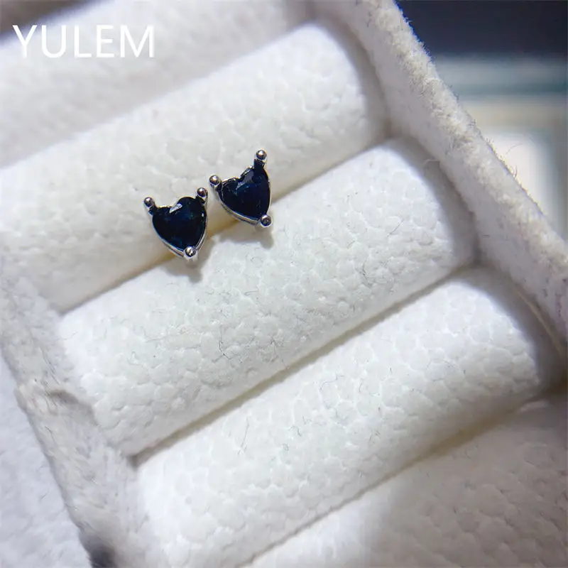 

YULEM New Arrival Local Natural Sapphire Heart Design 4x4mm for Women Daily Wear