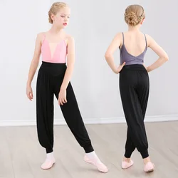 Kid Girl Dance Yoga Full Length Pants Ladies Ballet Belly Dance Trousers Loose Pant Men Women Bloomers Штаны для йоги