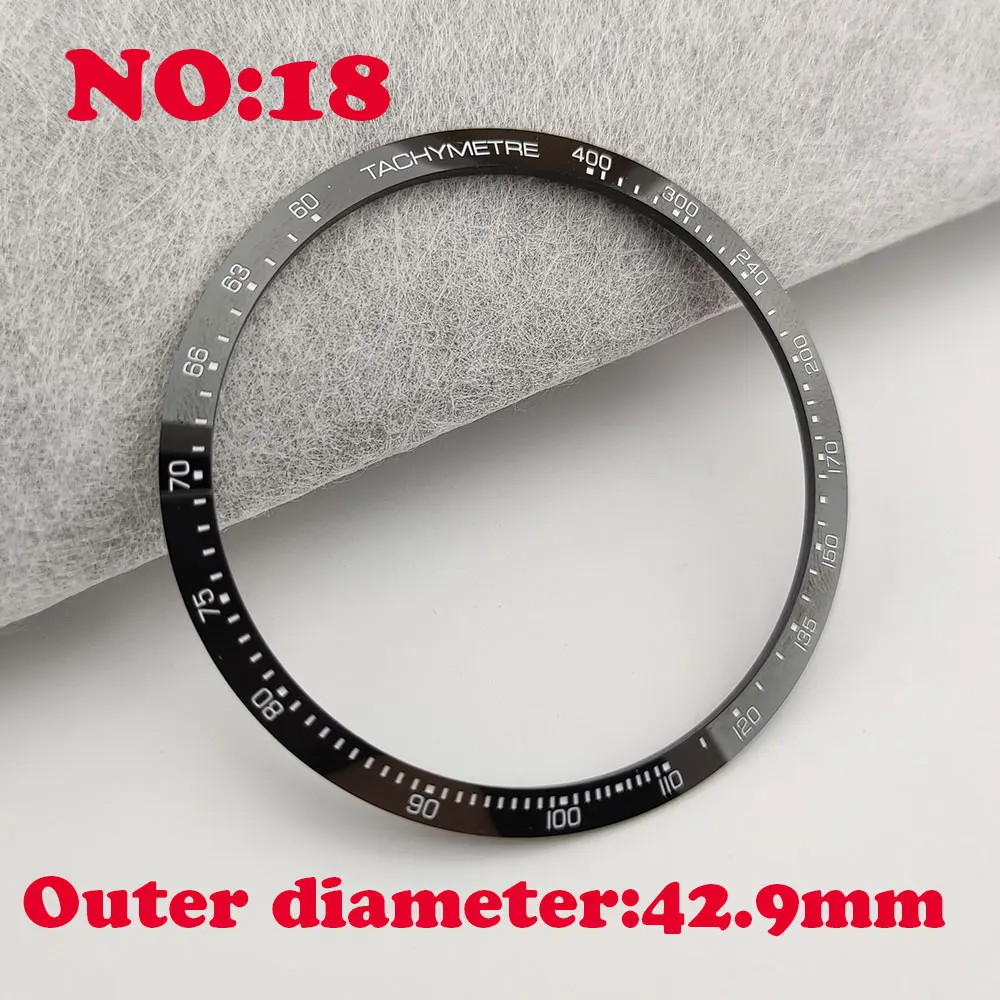 39/41.5/42mm Sloping/Flat Luminous Ceramic Bezel Insert Replacement fit TAG HEUE automatic watch nh35