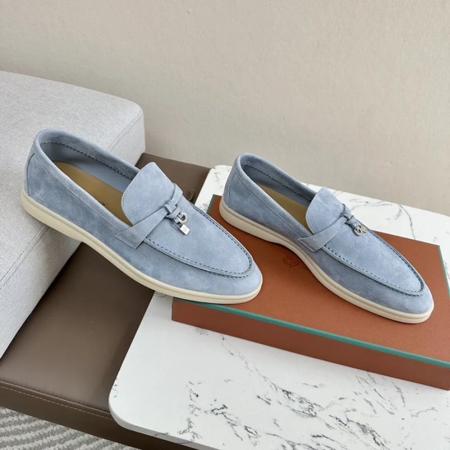Summer Charms Walk Suede Flat Soled Shoes Mocasin Shoes Flat Soled Casual Single Shoes Lazy Bean Shoes LP