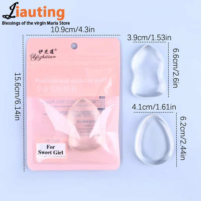 1pcs Soft Silicone Gel Powder Puff Sponge For Cosmetic Face Foundation BB Cream No Powder Eating Powder Makeup Tool