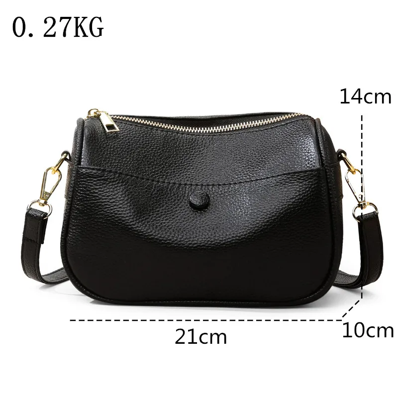 High Quality Soft Cow Leather Women Shoulder Crossbody Bags Luxury Multilayer Casual Genuine Leather Handbag Female Tote Sac2024