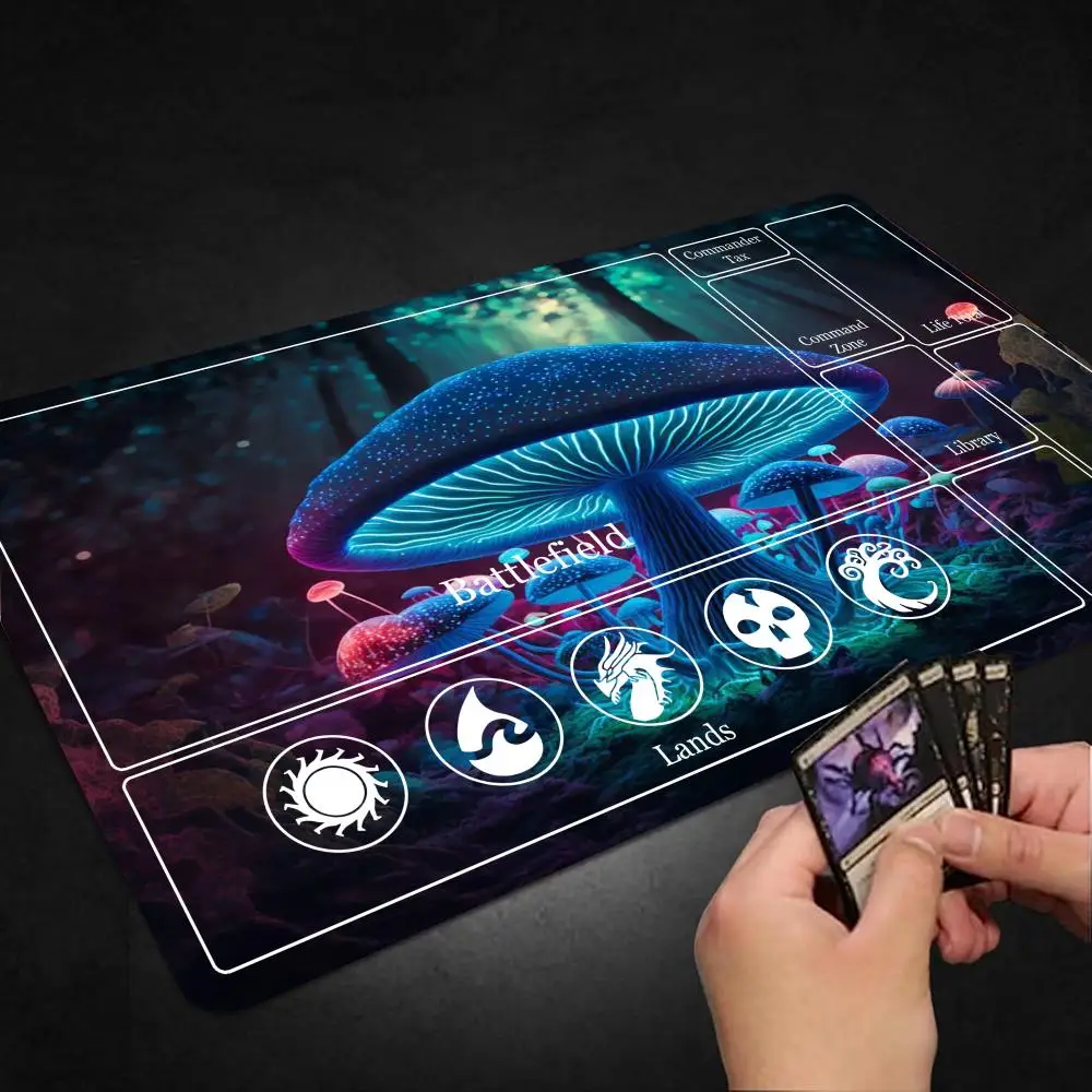 Card Playmat Stitched Magic Zones Game Mat mushroom Tabletop Mouse padTCG  CCG Battles Commander Gaming Duel rug Beginner