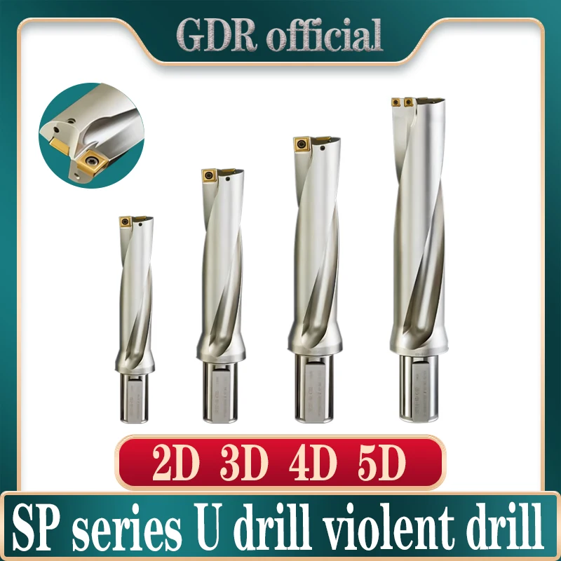 

High Quality WC SP Drill Bits U Drill C20 C25 C32 SP Series Drill Bits 2D 3D 4D 5D Metal Drill Bits SPMG SP Insert Quick U Drill