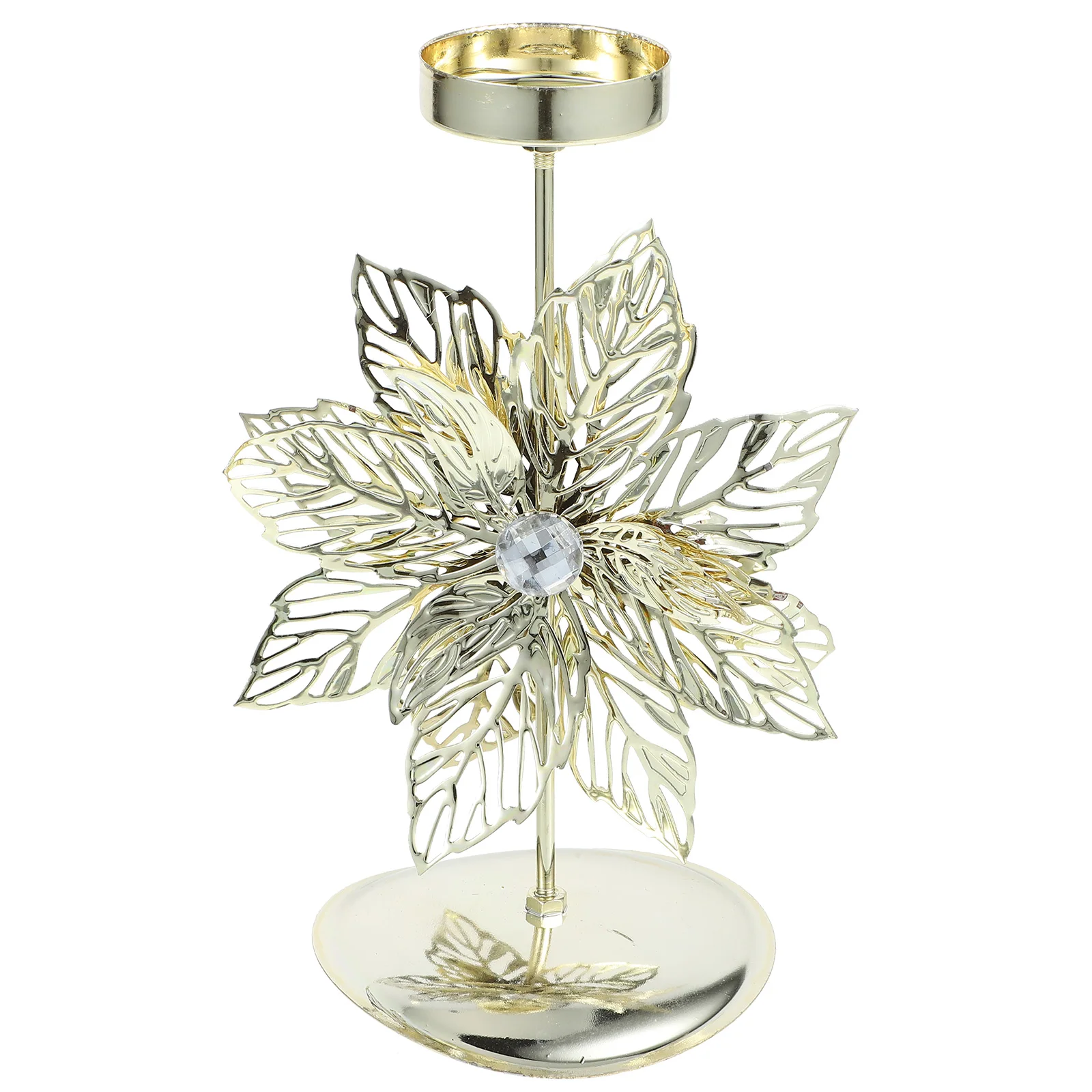 

Stylish Iron Holder in Christmas Flower Shape Perfect for Table Centerpiece Home Decor Tealight Stand Festive Xmas