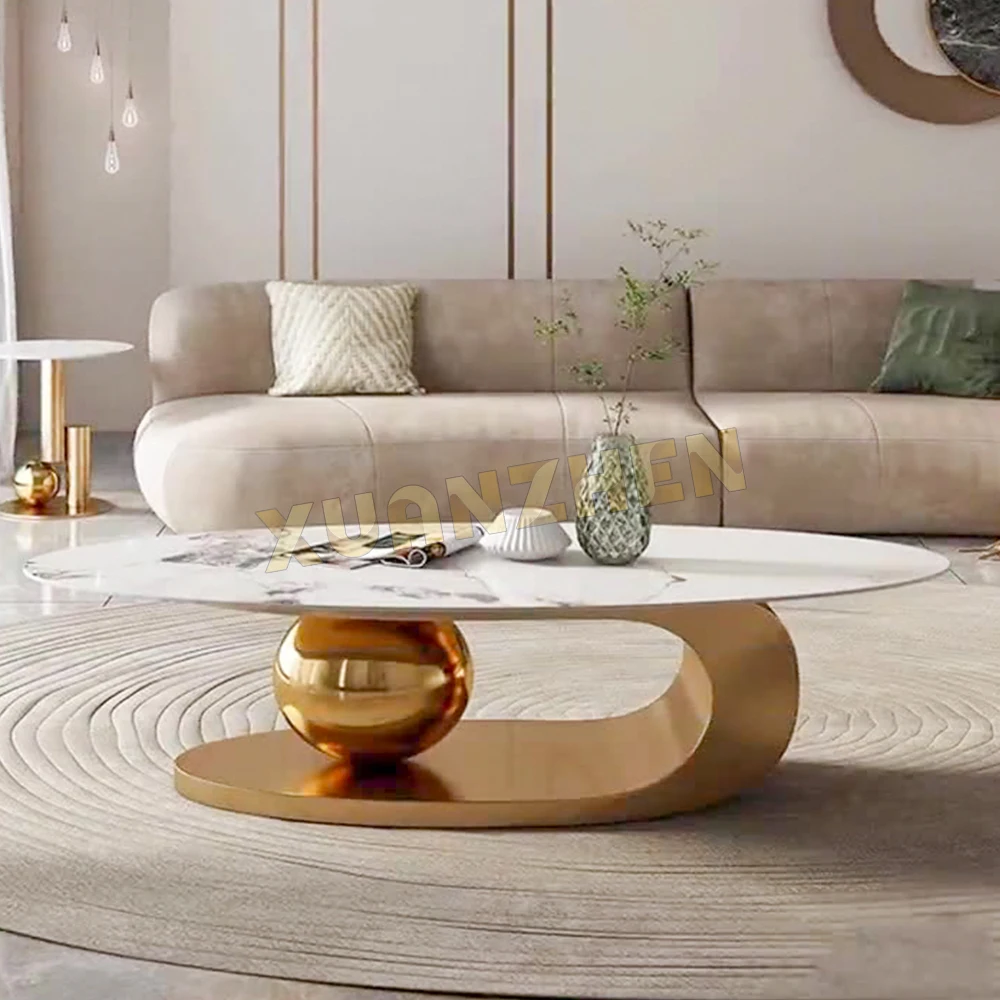 Italian Living Room Furniture Stone Nordic Gold Coffee Table Modern Luxury Coffee Tables Coffee Tables