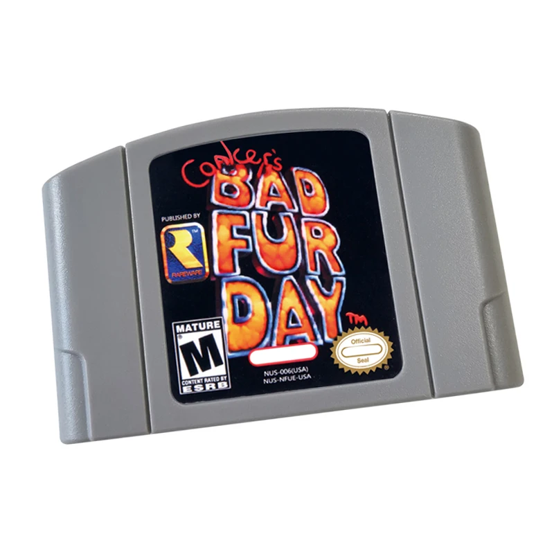 N64 Game Card Cartridge Console US  Version-BAD FUR DAY