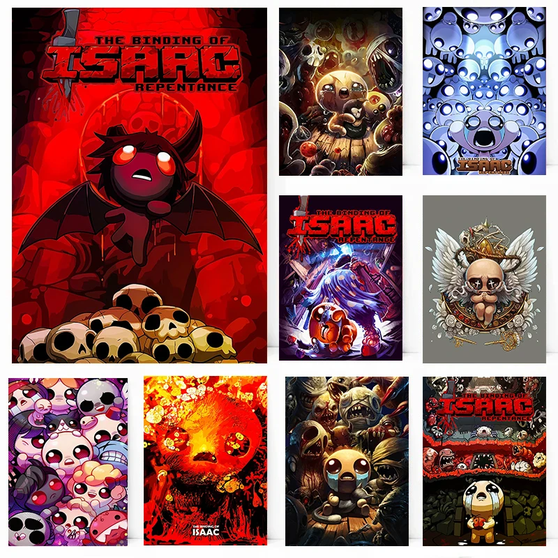 Game The Binding of Isaac Poster Roguelike Games Prints Canvas Painting The Binding of Isaac Wall Art Pictures Home Room Decor