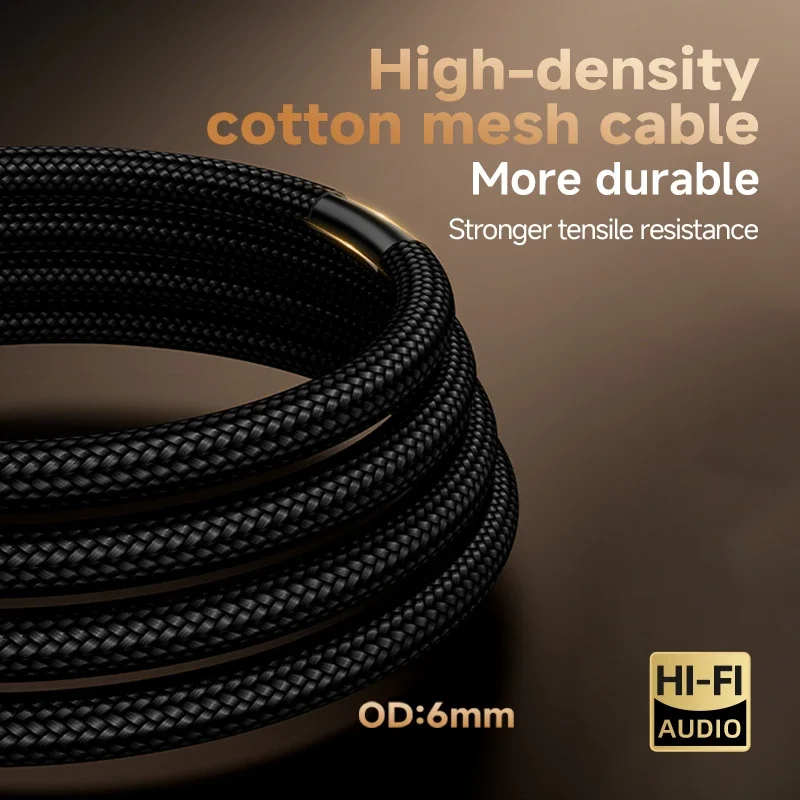 CYKO HIFI 1 زوج ستيريو 6N OFC عالية الأداء قسط 2RCA إلى 2RCA كابل الصوت لمكبر الصوت DVD