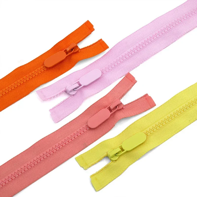 5# Resin Zipper Colorful Open End Zippers for Jacket Uniforms Sleeping Bag Tent Zipper 50cm DIY Garment Sewing Accessories