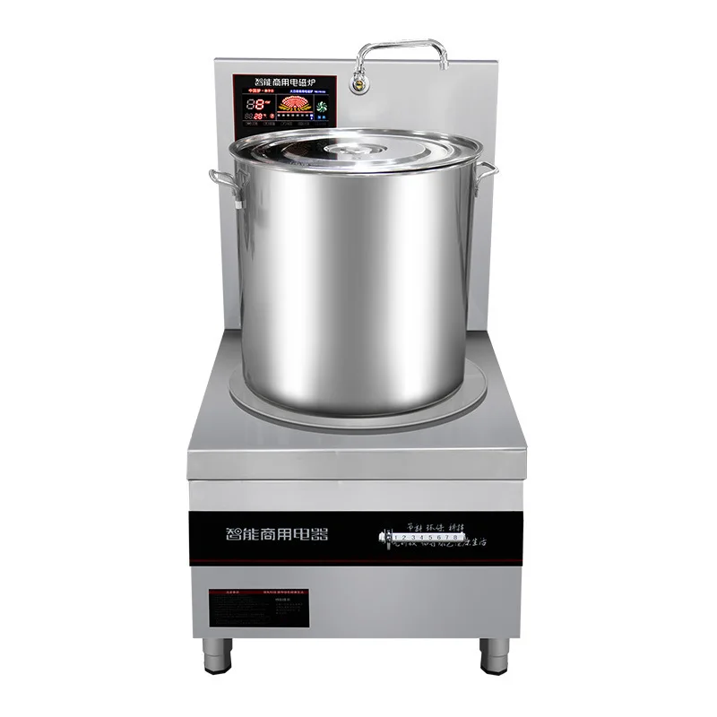 

Commercial multifunctional soup stove with electromagnetic induction heating for canteen soup cooking, steaming and boiling