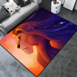 Lion King Printed Carpet Living Room Home Decoration Sofa Table Blanket Non-slip Floor Mat Leisure Floor Mat Camping