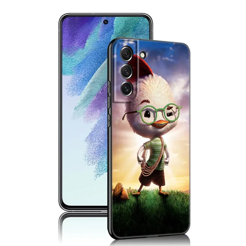 Disney Chicken Little Phone Case For Samsung Galaxy S23 S21 S20 FE S24 S22 Ultra S10E S10 S9 S8 Plus Black Silicone Cover