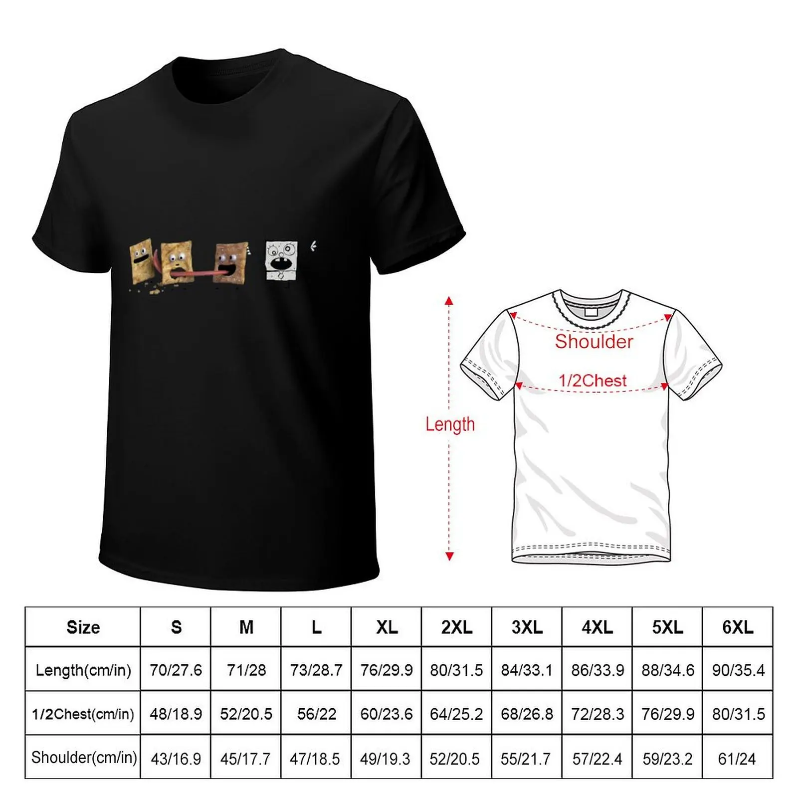 Doodle bob as a cinnamon toast crunch T-Shirt Plus Size Outdoor Casual Top