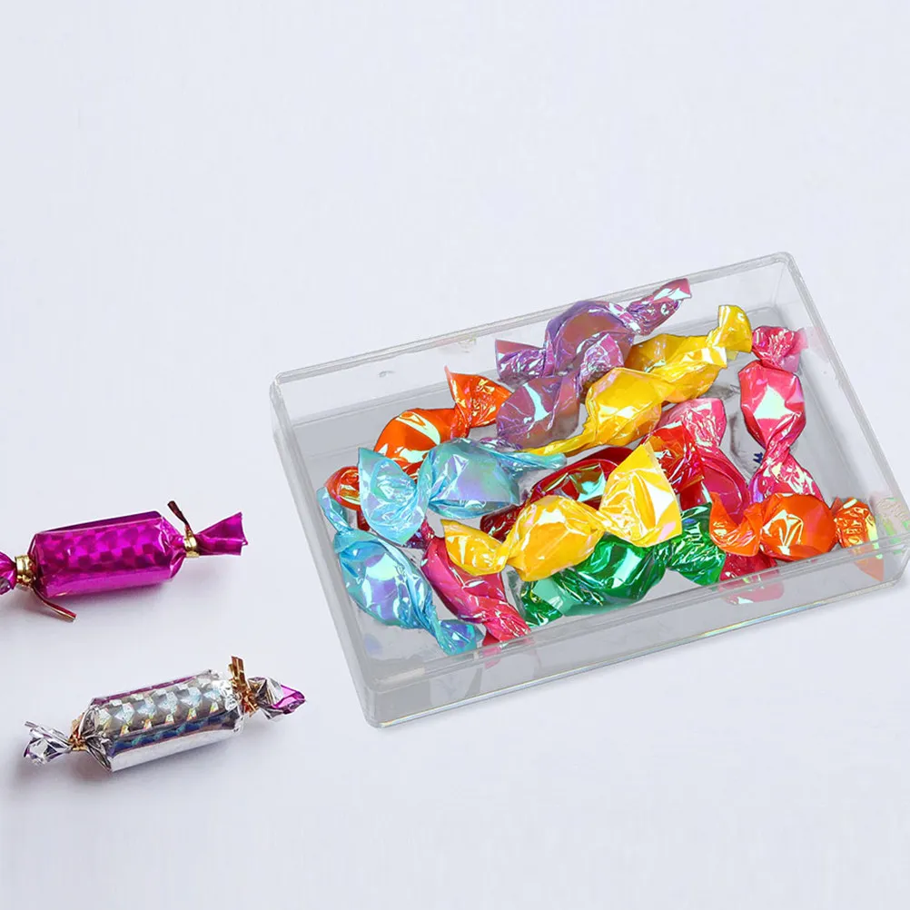 

12Pcs Transparent Candy Organizer Boxes Rectangle Clear Storage Case with Lid for Chocolate Nuts Small Snacks Gift Box