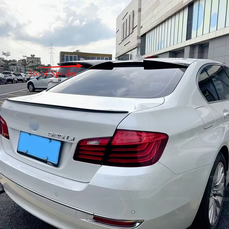 

For BMW F10 5 Series Spoiler 528i 535i 550i 2011-2017 ABS Plastic Primer Color Rear Window Roof Spoiler Car Accessories