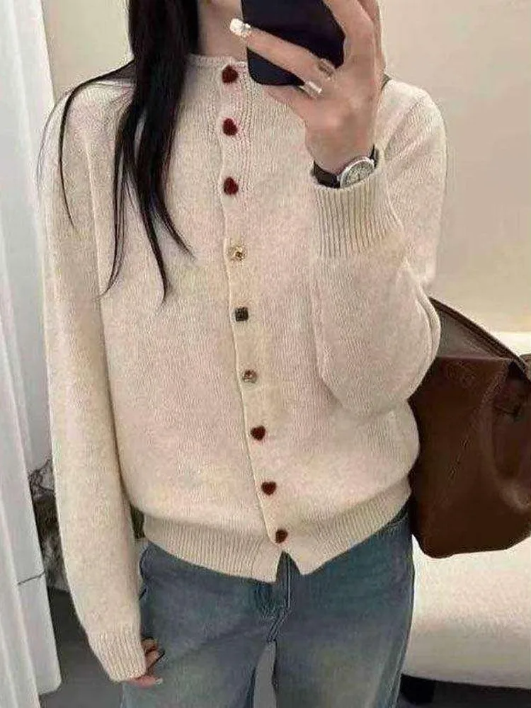 

Loose Knitted Open Cardigan Women's Turn-down Collar Sweater Outerwear Winter Ladies Korean Sle Warm Soft Long Sve