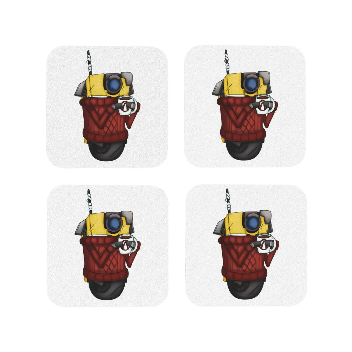 Borderlands-posavasos acogedores para suéter, manteles individuales de cocina, tazas aislantes, tapetes de café para decoración del hogar, vajilla, juego de 4