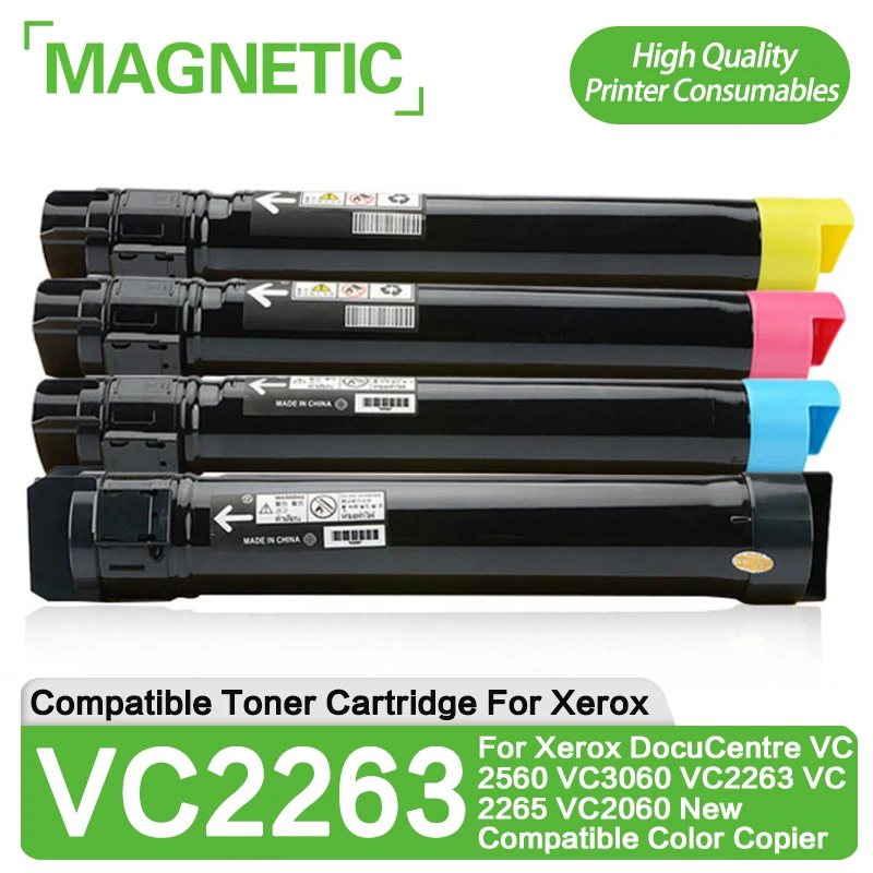 Cartucho de Tóner C2263 para Xerox DocuCentre VC2560 VC3060 VC2263 VC2265 VC2060, Cartucho de Tóner Nuevo Compatible, Piezas de Repuesto para Fotocopiadora a Color