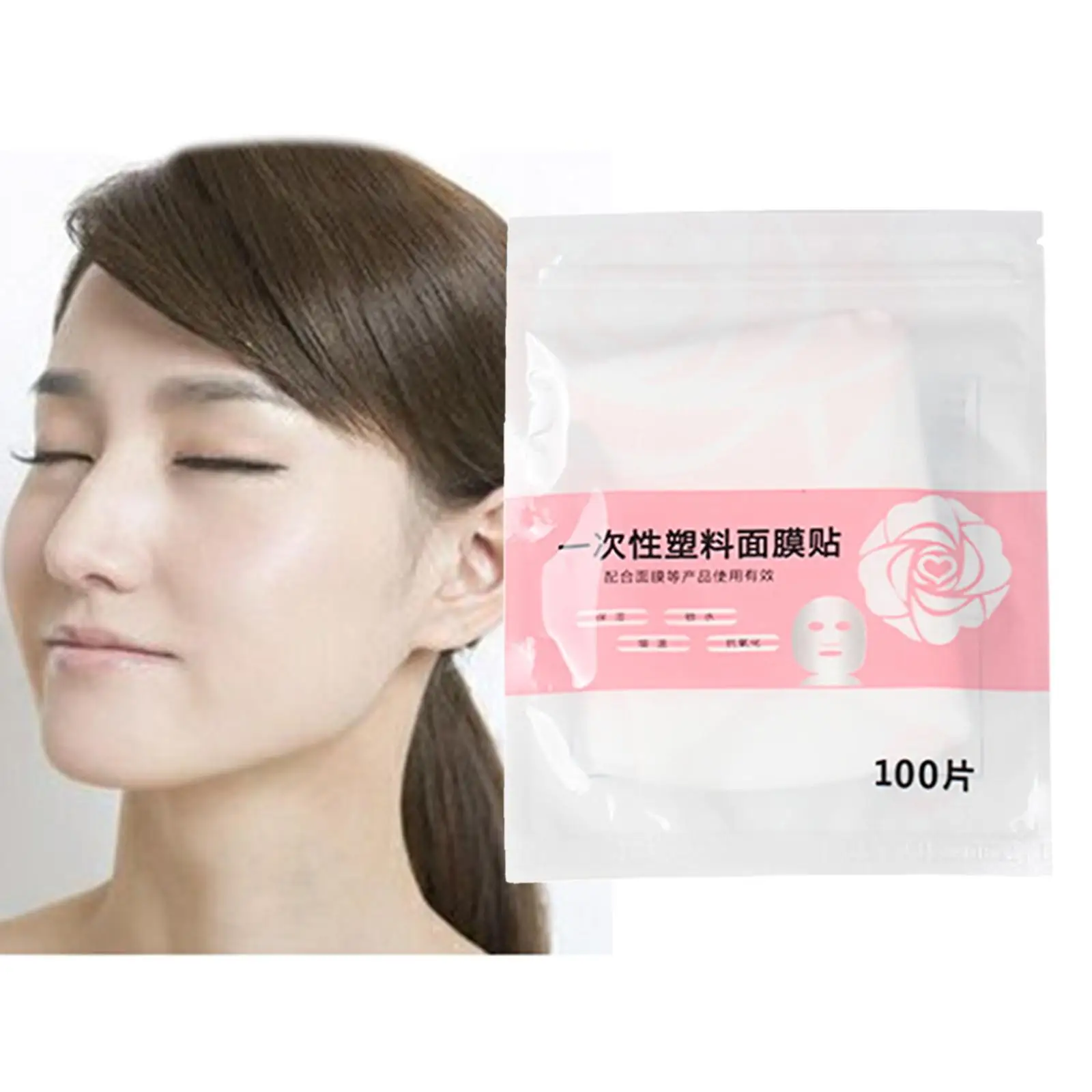 Pre-cut Facial Paper Sheet Mask Non Woven Beauty Face Masks Moisturizing for Salon Home Use Lightweight Portable Skincare