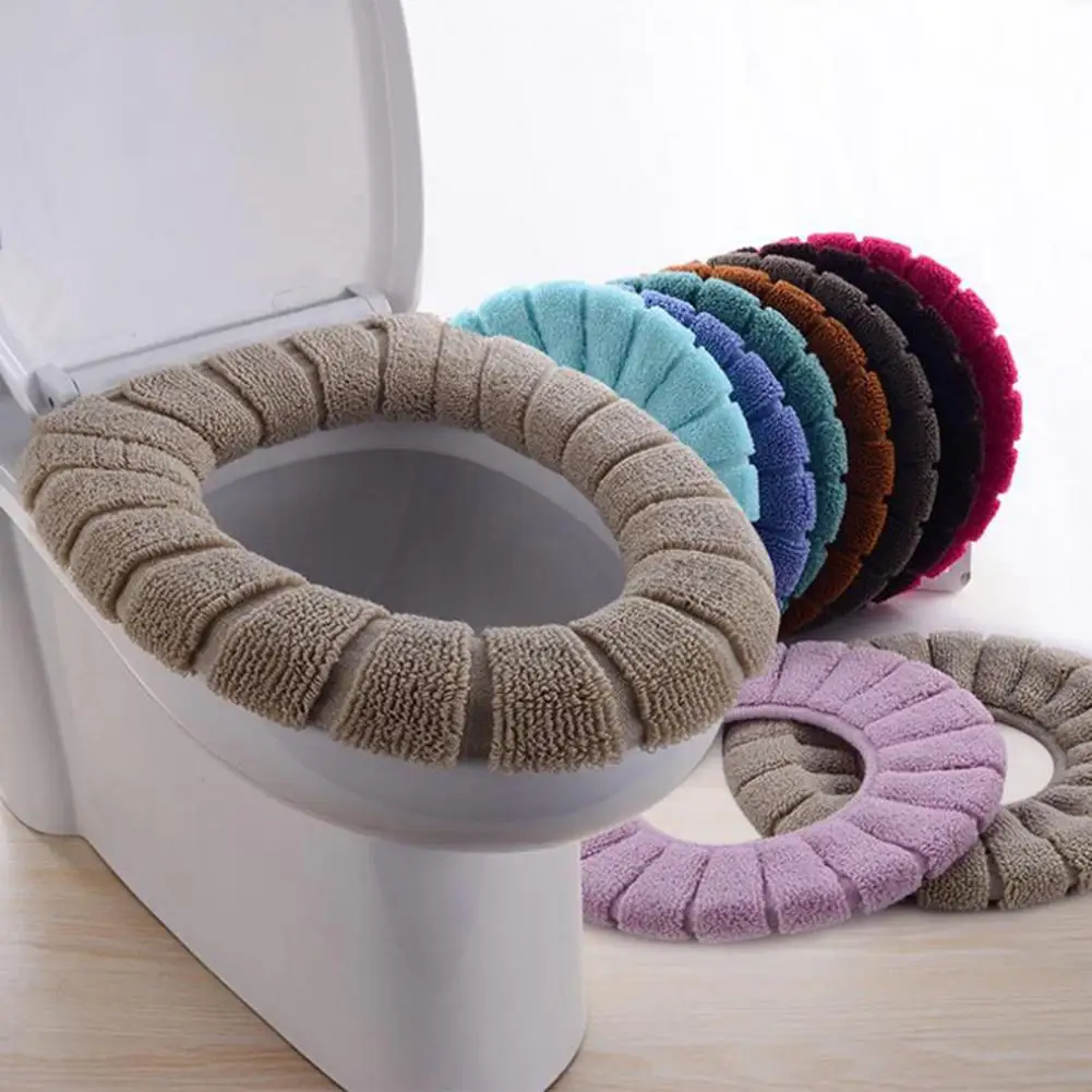 

Bathroom Toilet Seat Mat Winter Warm Toilet Seat Cover Pad Bathroom Toilet Pad Cushion Soft Skin-friendly Toilet Seats Warmer