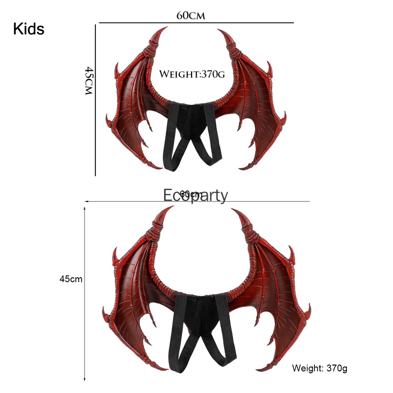 Kids Halloween Dragon Wing Decoratie Props Demon Dragon Wings Cosplay Kostuum voor Jongens Meisjes Kinderen Mardigras Kerstcadeau