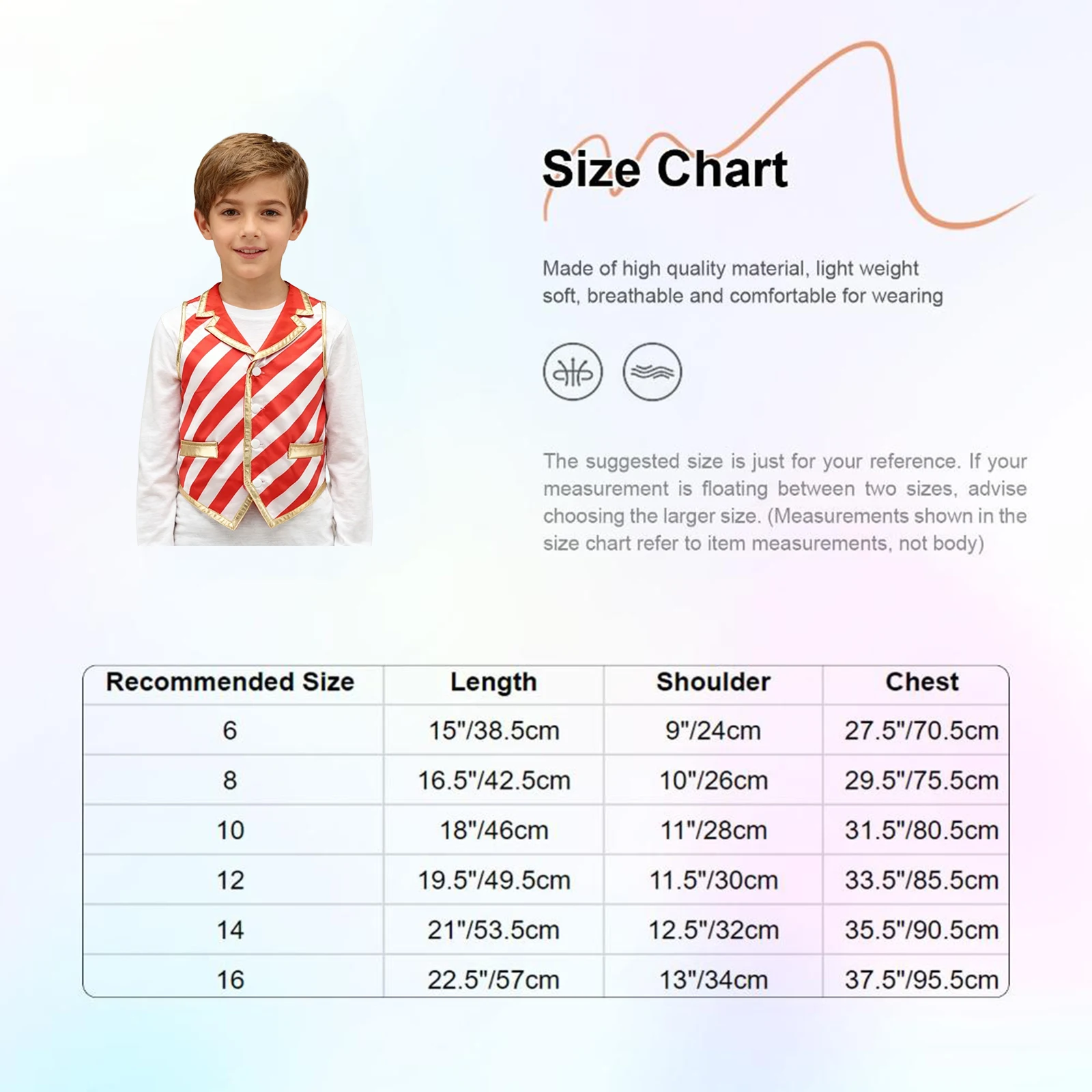 الأولاد كاندي قصب زي مخطط سانتا كلوز عيد الميلاد سترة الجاز بلا أكمام صدرية لعيد الميلاد موضوع حفلة الأسرة الاحتفال #6