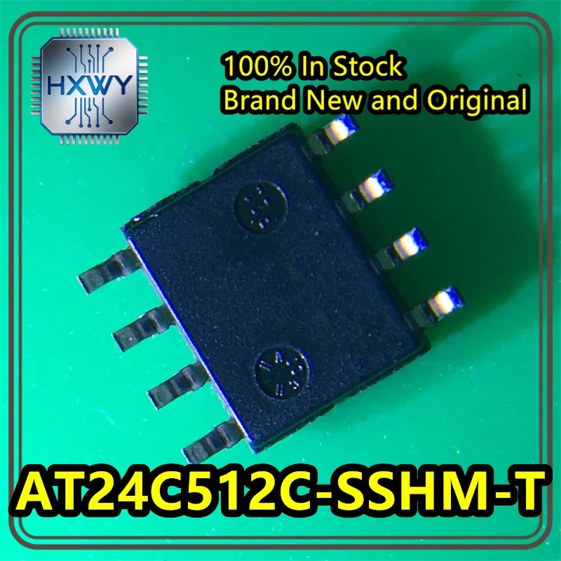 (10/50 pieces) Original AT24C512C-SSHM-T 2FCM SOIC-8 512Kb I2C compatible dual-wire serial EEPROM chip in stock